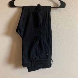 Express Black Distressed Jeans